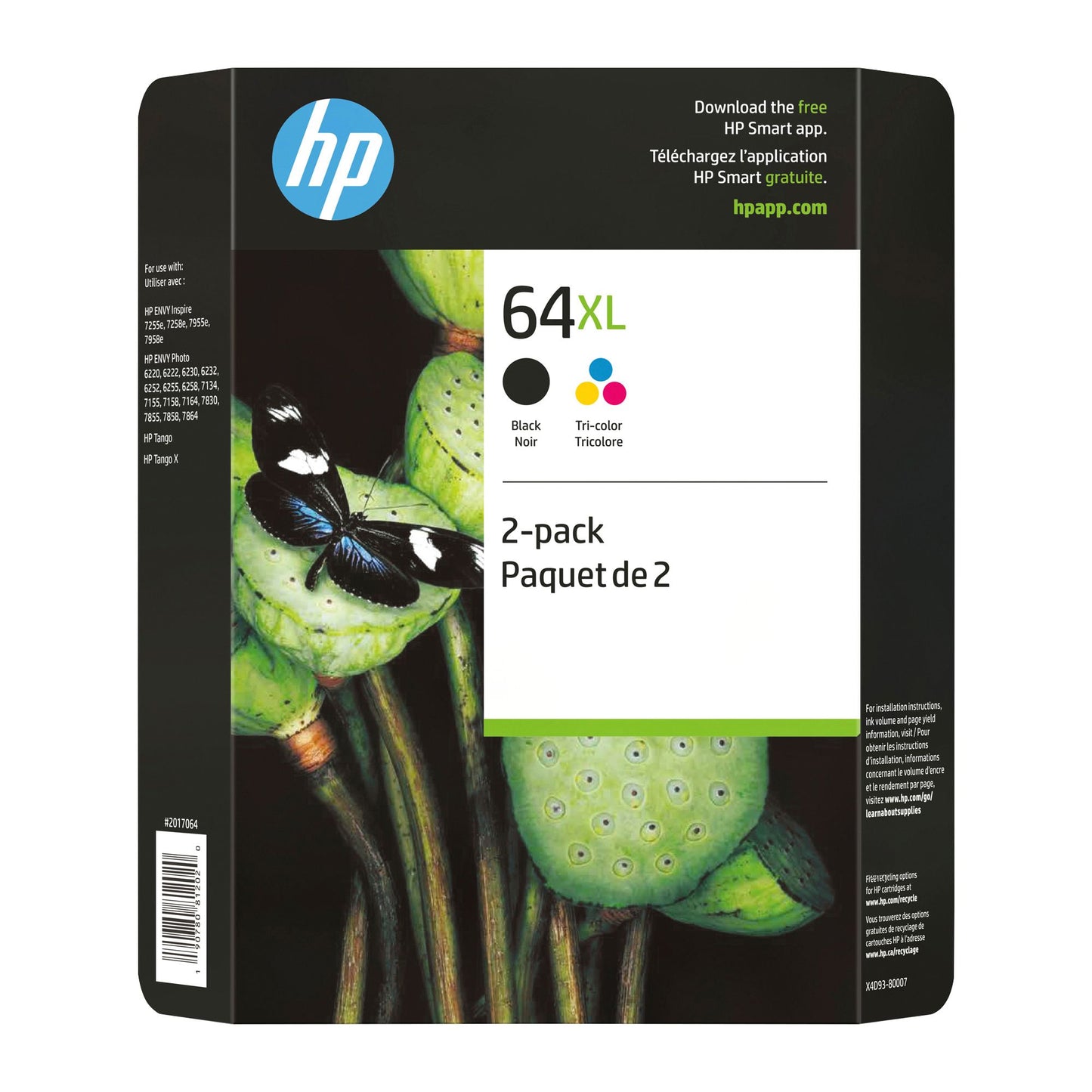 hp-64xl-2-pk-high-yield-ink-cartridges---blacktri-color---instant-ink-eligible