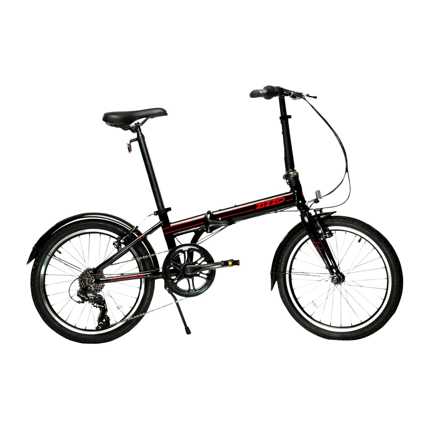 zizzo-via-lightweight-20-7-speed-aluminum-folding-bicycle---black