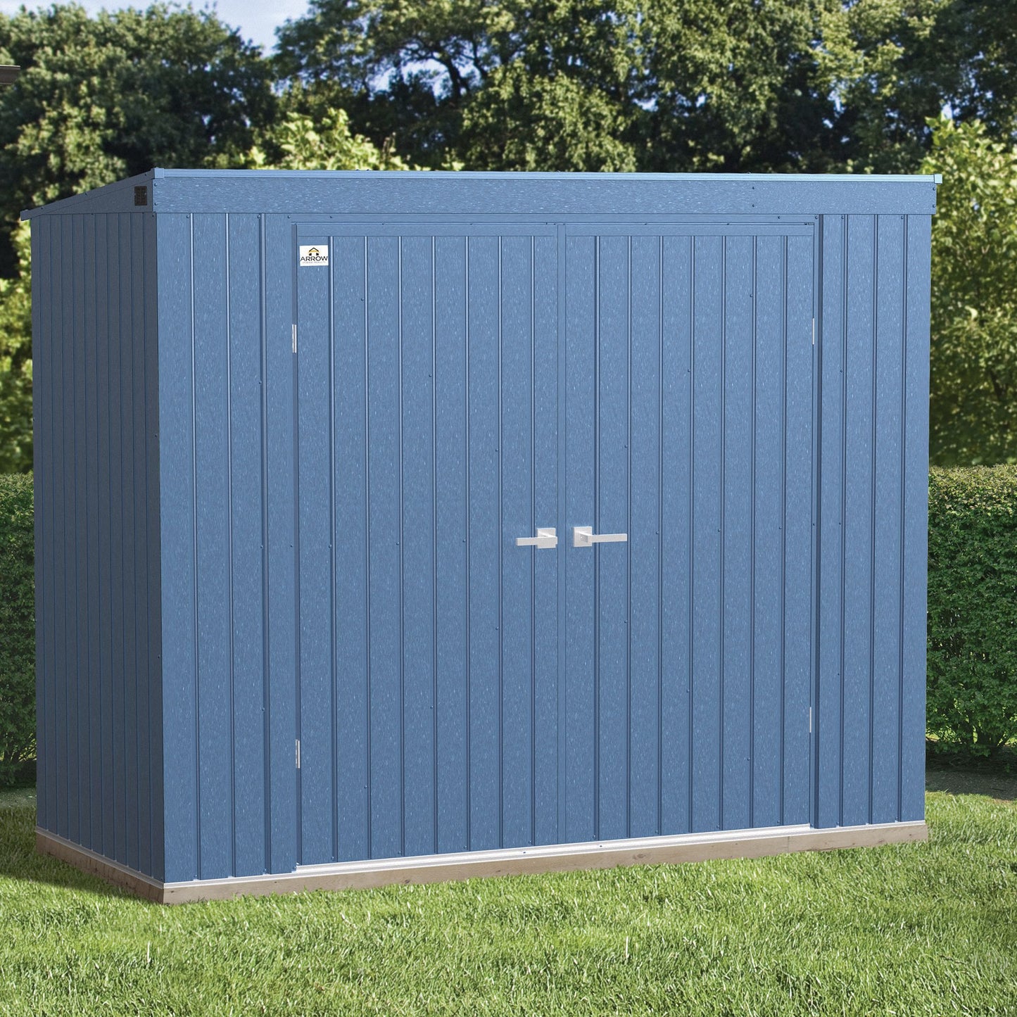 arrow-elite-8-x-4-steel-storage-shed---blue-gray
