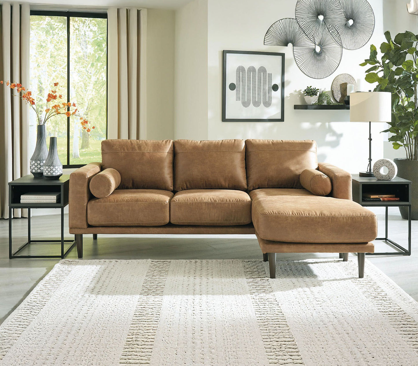 arroyo-faux-leather-sofa-chaise---caramel