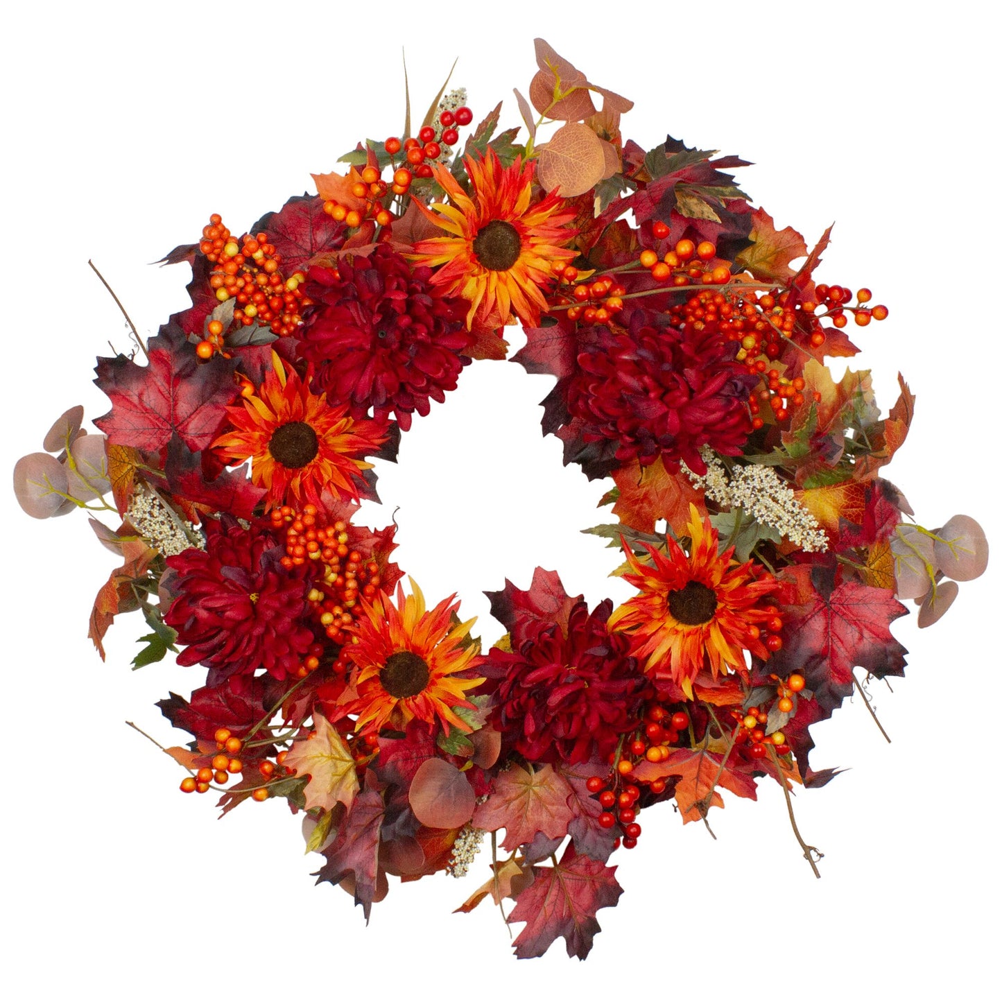 northlight-24-leaves-and-flowers-fall-harvest-wreath