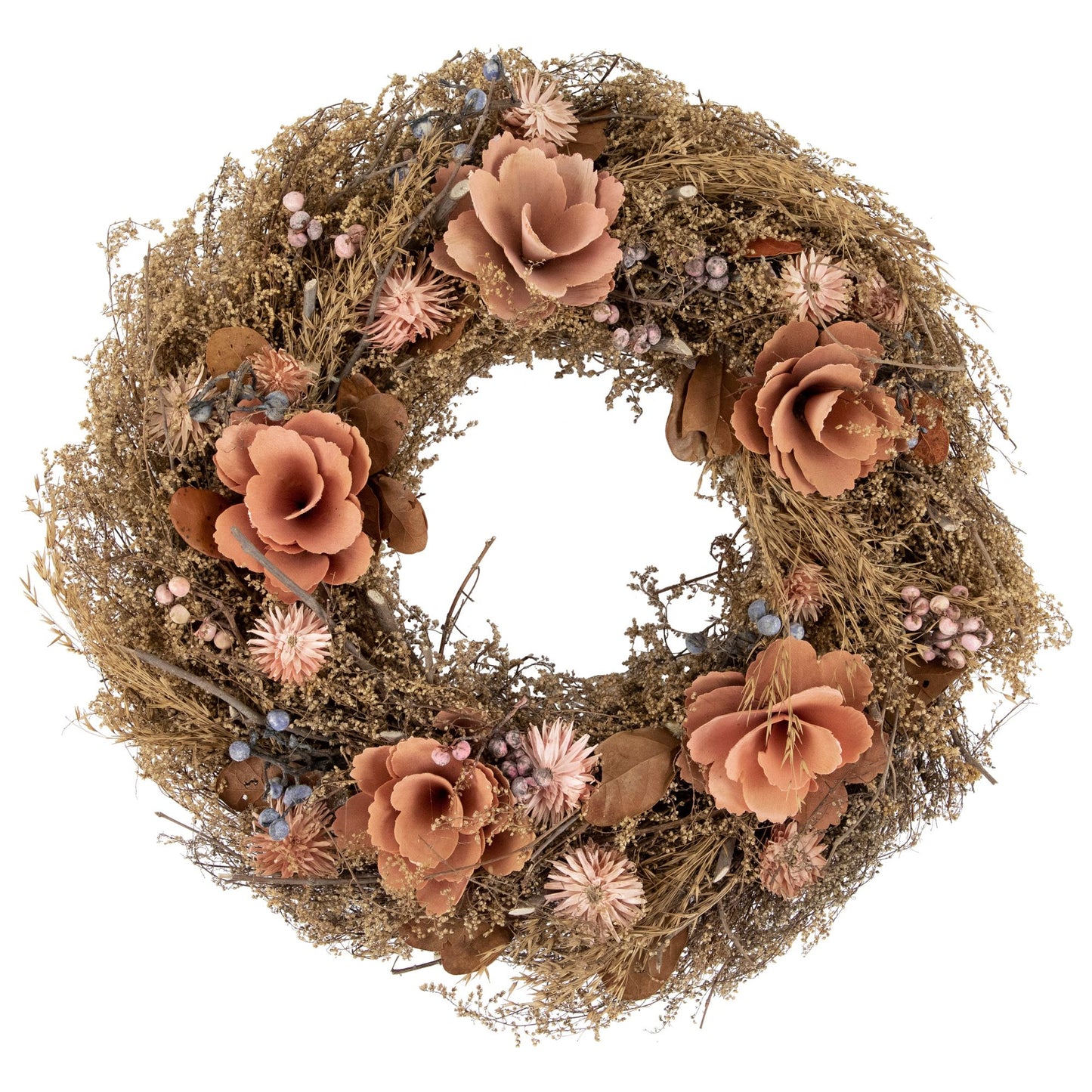 northlight-1375-orange-and-coral-pink-twig-and-floral-autumn-harvest-wreath