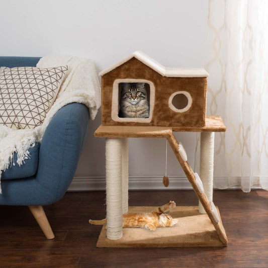 petmaker-3-tier-cat-tree-with-ladder-and-condo---tanbrown