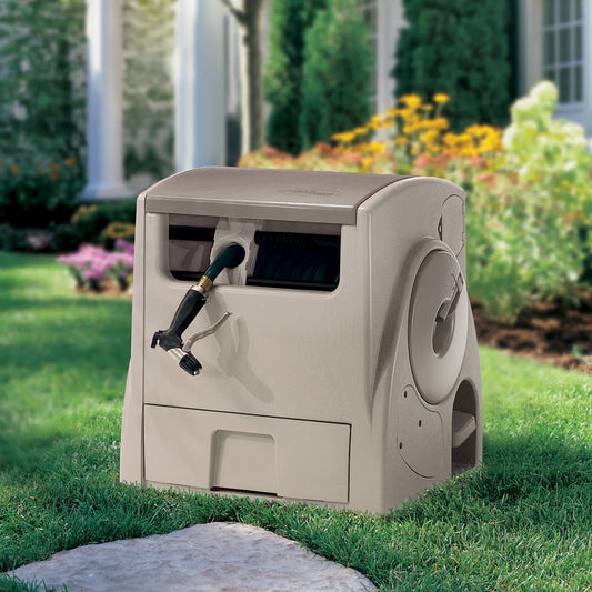 suncast-100-powerwind-automatic-hose-reel---taupe