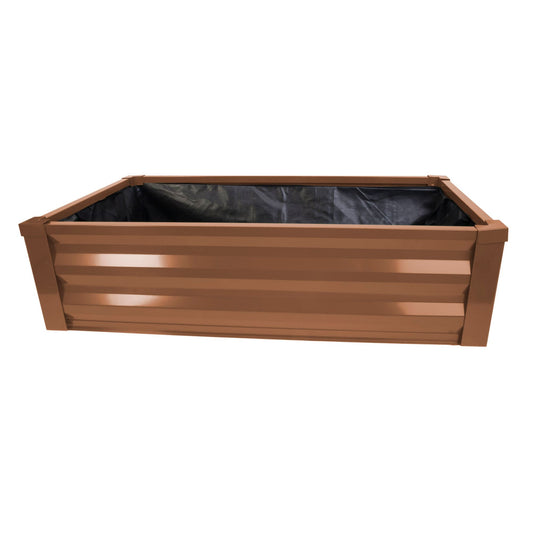panacea-raised-metal-bed-planter-with-liner---bronze