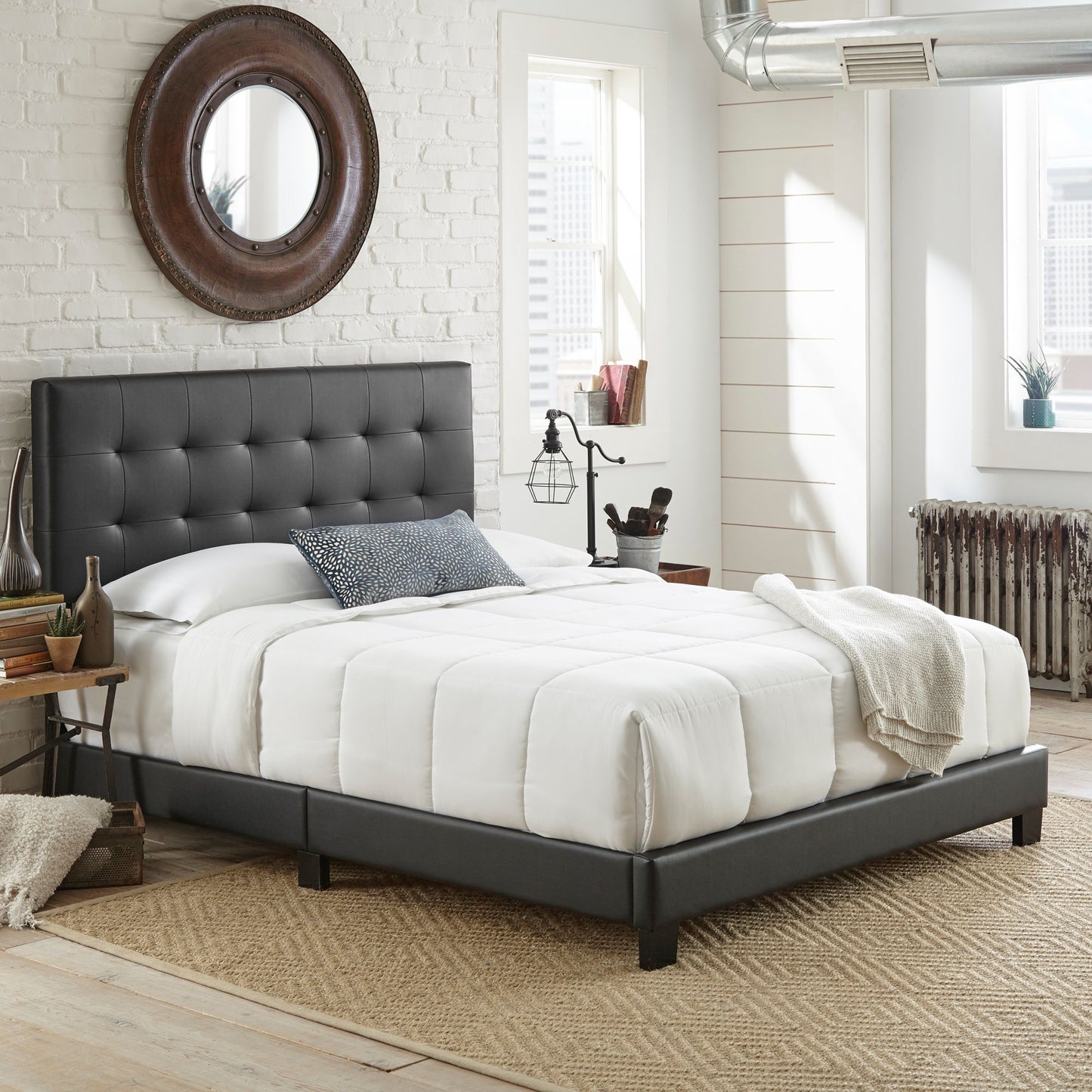 contour-rest-michal-queen-size-simulated-leather-platform-bed-frame---black