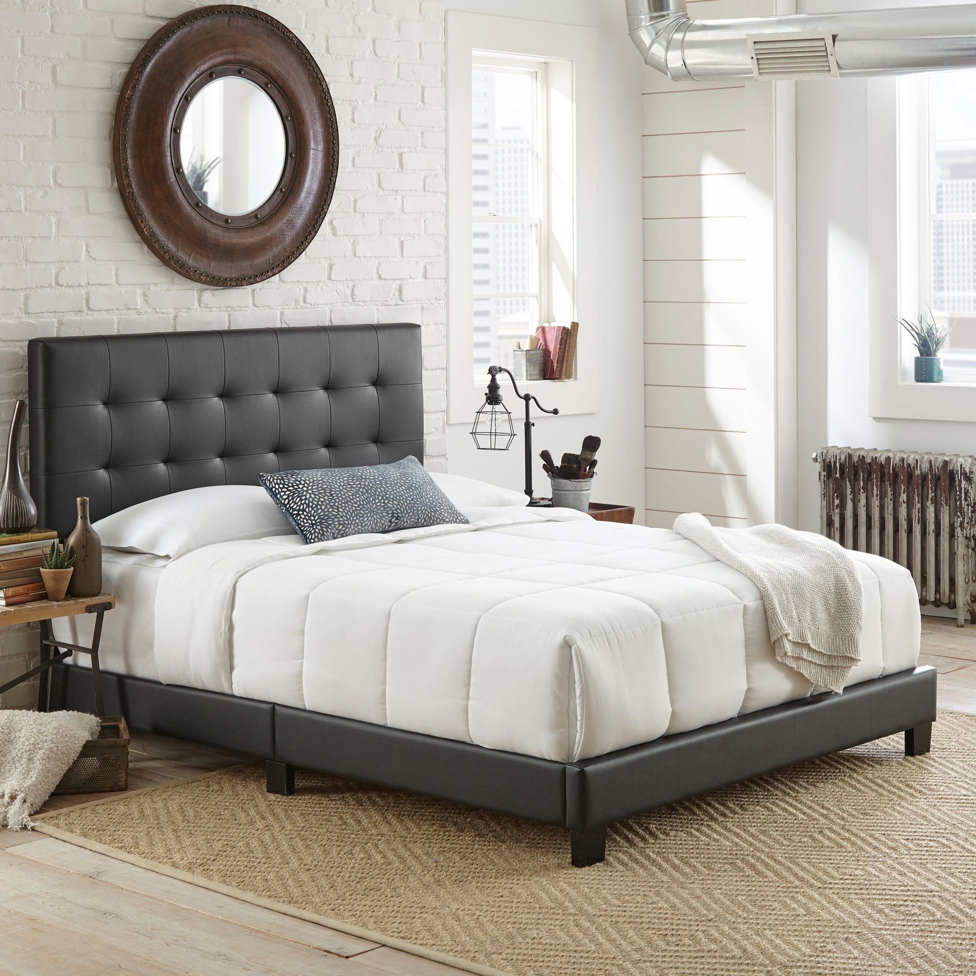 contour-rest-michal-queen-size-simulated-leather-platform-bed-frame---black