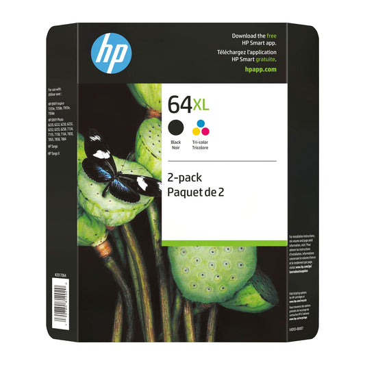 hp-64xl-2-pk-high-yield-ink-cartridges---blacktri-color---instant-ink-eligible