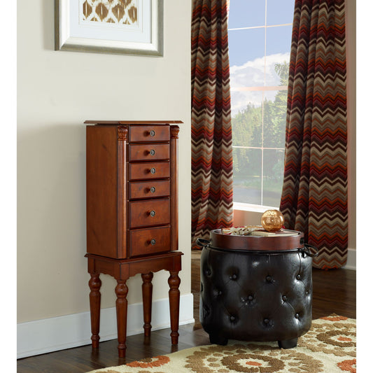 powell-lightly-distressed-jewelry-armoire---deep-cherry