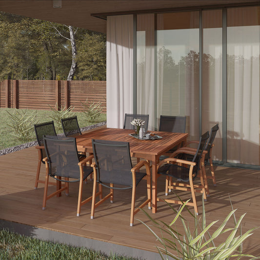 amazonia-indiana-9-pc-square-eucalyptus-outdoor-dining-set---brownblack