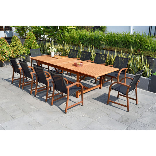 amazonia-rinehart-11-pc-eucalyptus-extendable-rectangular-patio-dining-set---naturalblack