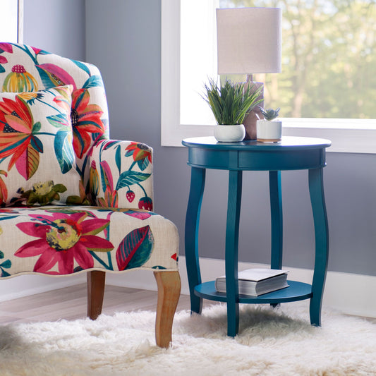powell-round-side-table-with-shelf---teal