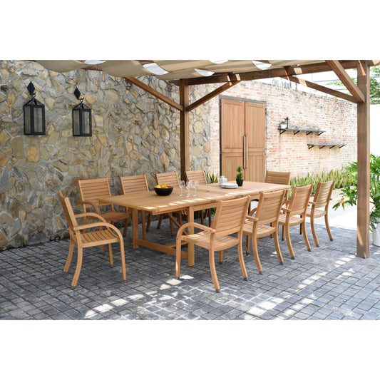 amazonia-marlene-11-pc-teak-double-leaf-extendable-patio-dining-set