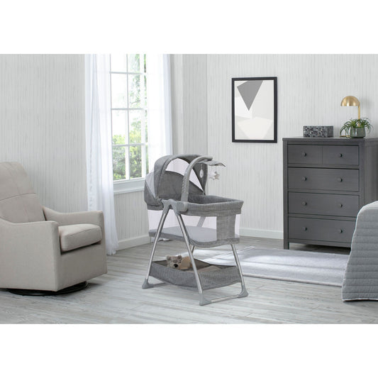 simmons-kids-city-sleeper-bassinet---gray-tweed