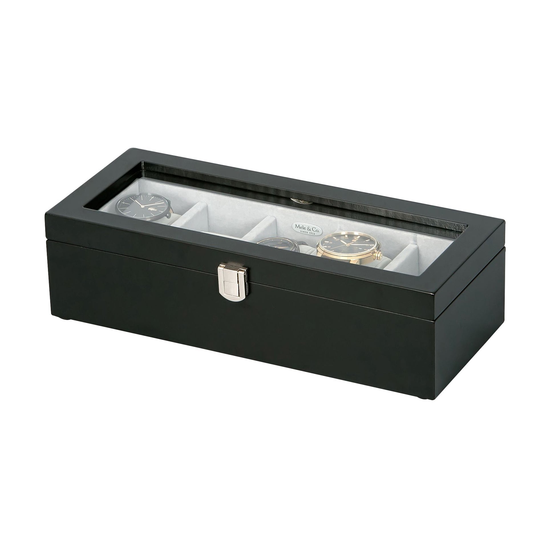 mele-and-co-tate-glass-top-wooden-watch-box---java-finish
