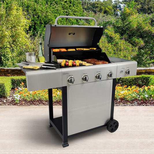 kenmore-4-burner-gas-grill-with-side-burner-grill-and-stainless-steel-lid