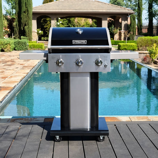 permasteel-3-burner-gas-grill-with-folding-side-shelves