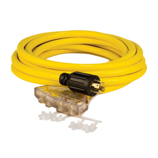 champion-25-foot-30-amp-125250-volt-fan-style-generator-extension-cord-l14-30p-to-four-5-20r