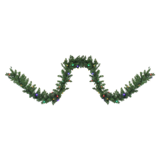 northlight-9-x-10-pre-lit-northern-pine-artificial-christmas-garland---multi-color-led-lights