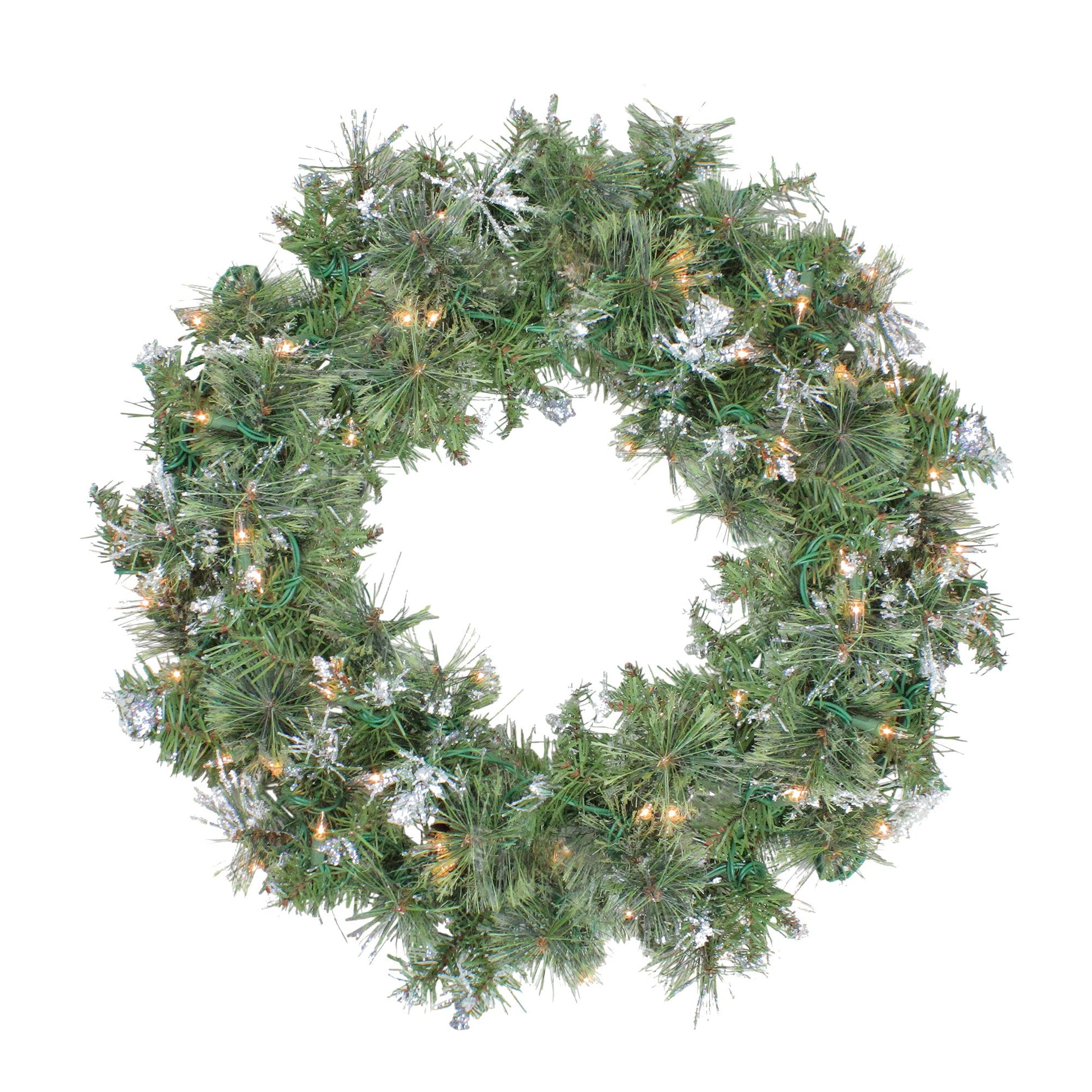 northlight-24-pre-lit-snow-mountain-pine-artificial-christmas-wreath---clear-lights