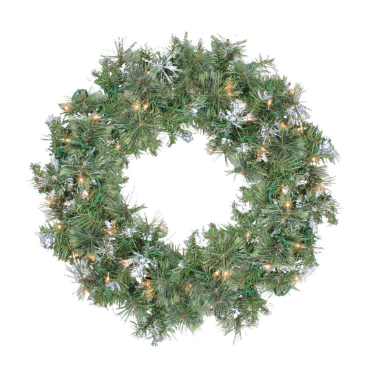 northlight-24-pre-lit-snow-mountain-pine-artificial-christmas-wreath---clear-lights