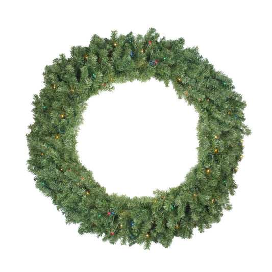 northlight-48-pre-lit-canadian-pine-artificial-christmas-wreath---multicolor-lights