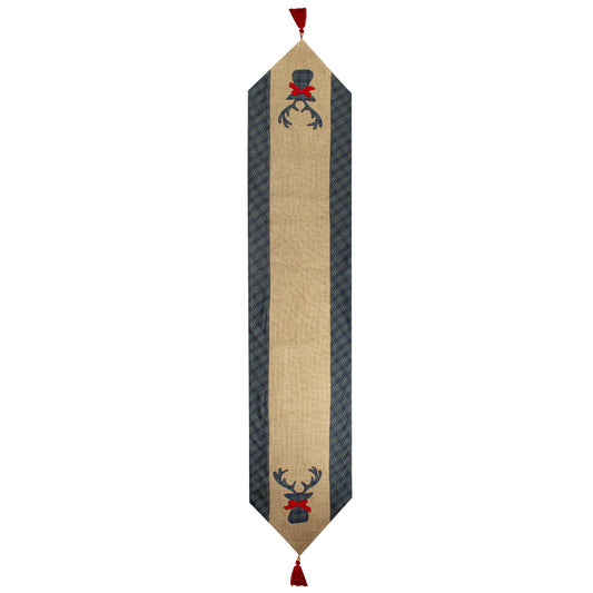 northlight-80-burlap-and-plaid-reindeer-christmas-table-runner---blue-and-brown