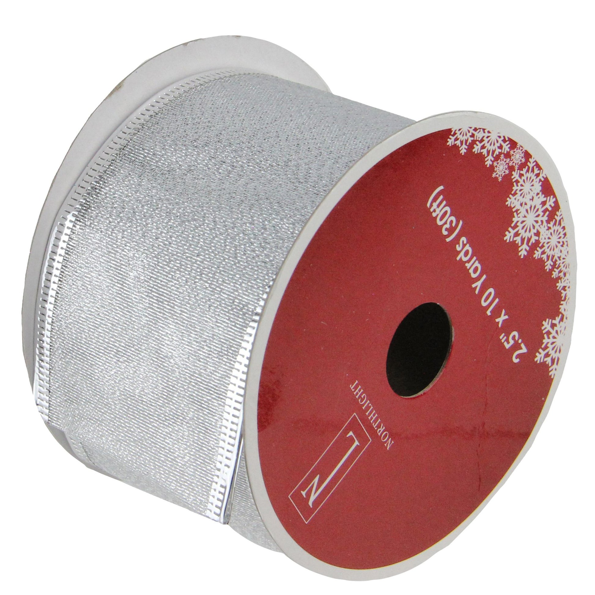 northlight-25-x-120-yards-shimmering-wired-christmas-craft-ribbon-spools-12-pk---silver