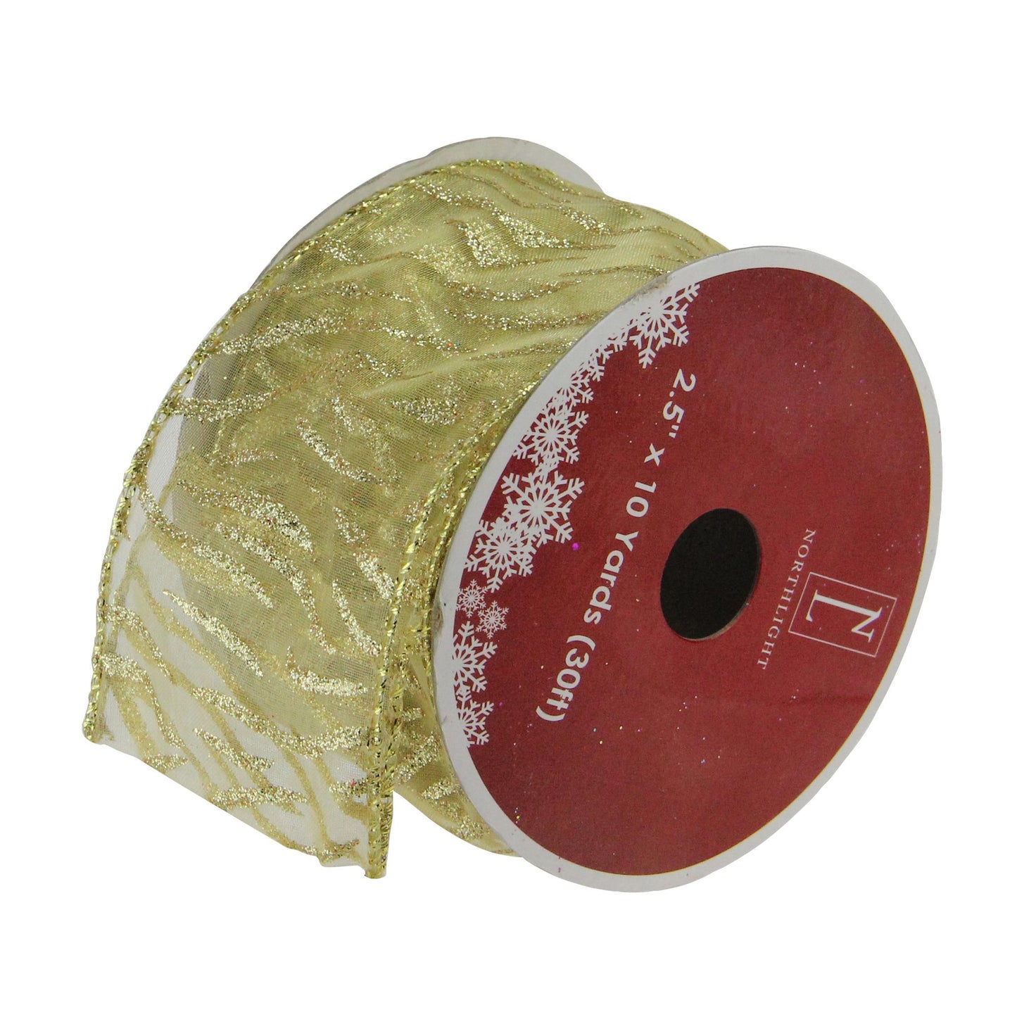 northlight-25-x-120-yards-sparkling-lines-wired-christmas-craft-ribbons---gold