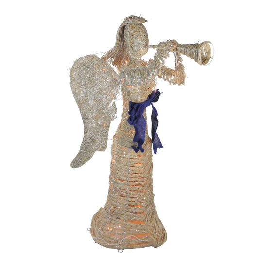 northlight-425-lighted-glitter-dusted-angel-with-horn-outdoor-christmas-yard-art-decor---silver-and-beige