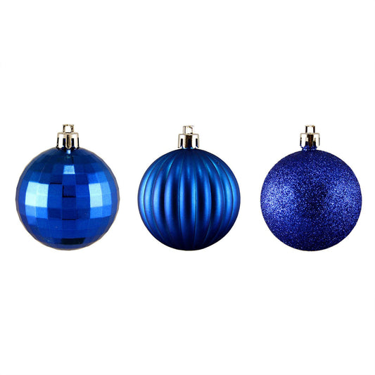 northlight-25-shatterproof-3-finish-christmas-ball-ornaments-100-ct---lavish-blue