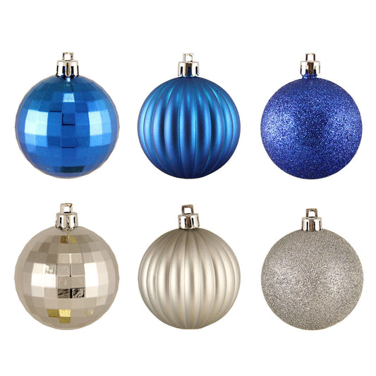 northlight-25-shatterproof-3-finish-christmas-ball-ornaments-100-ct---silver-and-blue
