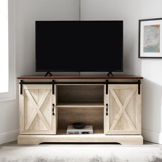 w-trends-52-sliding-barn-door-corner-tv-stand-for-tvs-up-to-58---traditional-brownwhite-oak