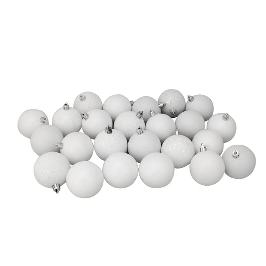 northlight-shatterproof-4-finish-25-christmas-ball-ornament-set-24-ct---winter-white