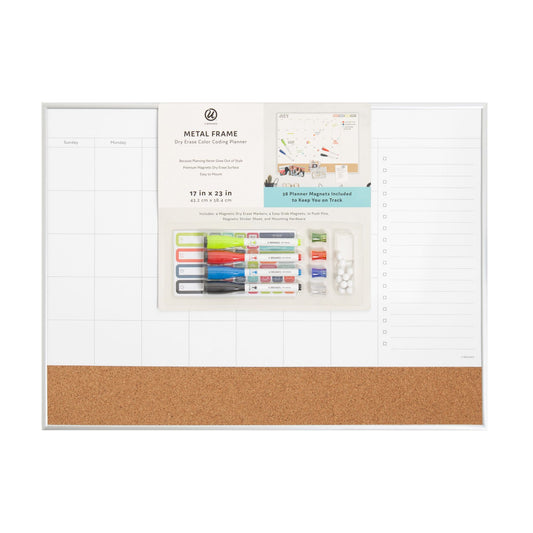 u-brands-17-x-23-metal-frame-3-in-1-color-coding-planner---white