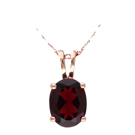137-ct-tgw-garnet-oval-solitaire-necklace-in-10k-rose-gold
