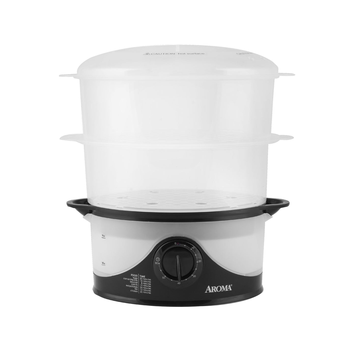 aroma-6-qt-2-tier-food-steamer---black