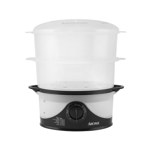 aroma-6-qt-2-tier-food-steamer---black