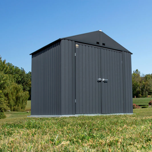 arrow-elite-8-x-6-steel-storage-shed---anthracite