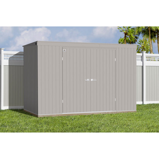 arrow-elite-10-x-4-steel-storage-shed---cool-gray