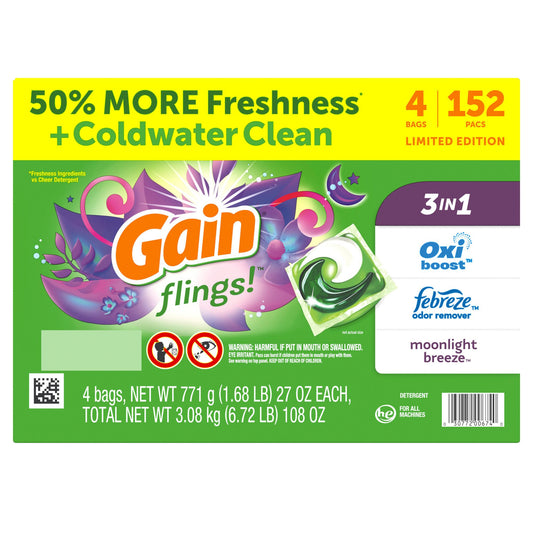 gain-flings-3-in-1-he-laundry-detergent-pacs-with-oxi-boost-febreze---moonlight-breeze-152-ct