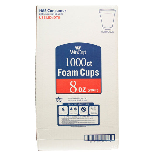 wincup-white-foam-cups-8-oz1000-ct