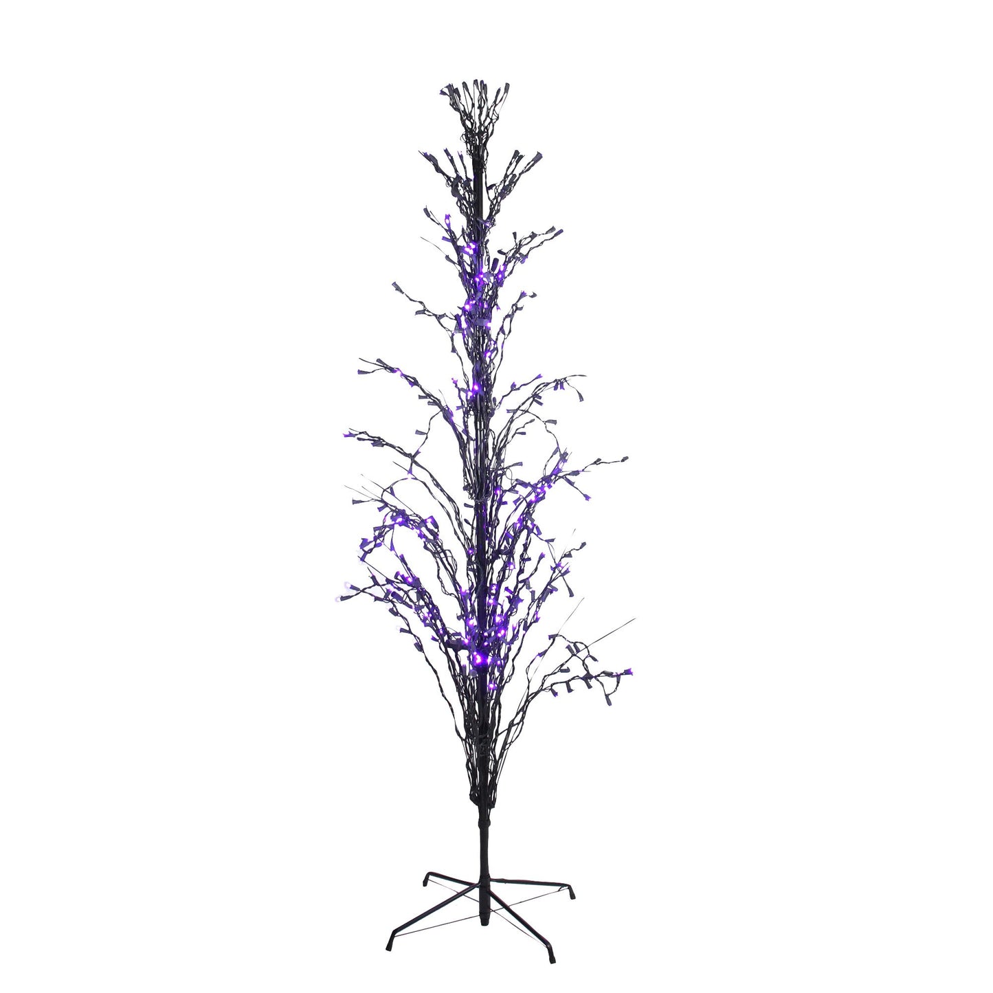 northlight-4-pre-lit-black-cascade-outdoor-halloween-twig-tree---purple-lights