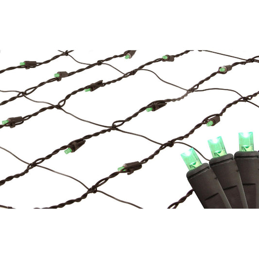 northlight-2-x-8-green-led-tree-trunk-wrap-net-style-lights---brown-wire