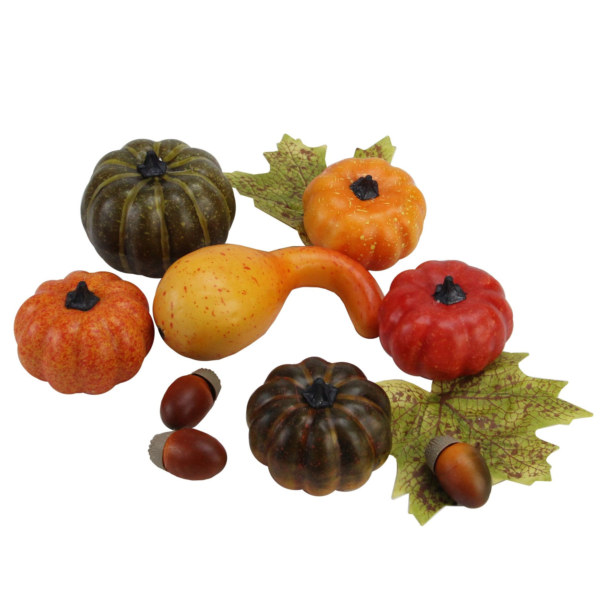 northlight-autumn-harvest-artificial-pumpkin-gourd-acorn-and-leaf-decoration-set-10-pc
