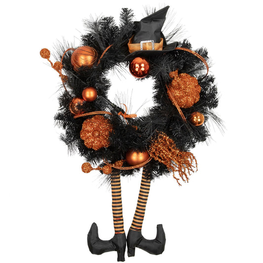 northlight-24-orange-and-black-witch-and-pumpkins-halloween-wreath