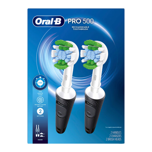 oral-b-pro-500-electric-toothbrush-with-replacement-precision-brush-heads-2-pk---black