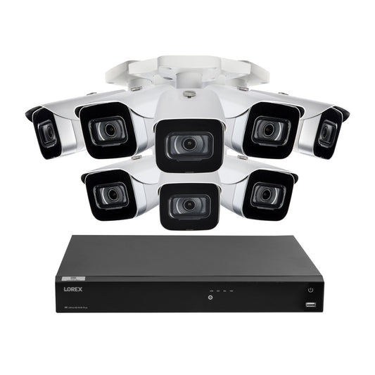 lorex-fusion-4k-4tb-wired-nvr-system-with-8-ip-bullet-cameras---white
