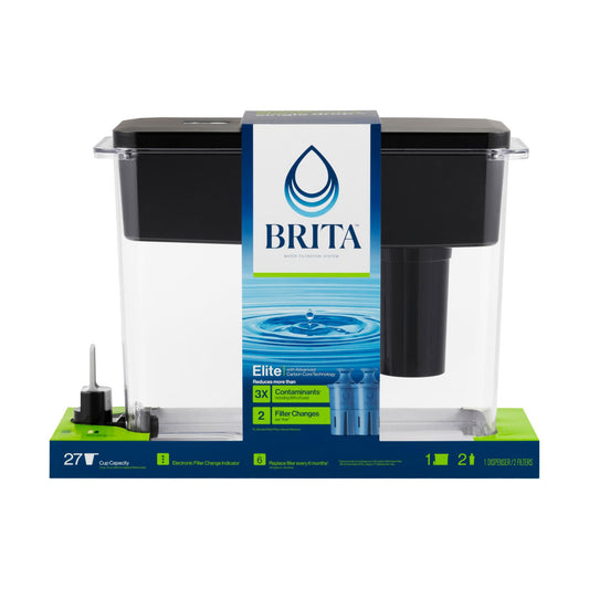brita-ultramax-27-cup-filtered-water-dispenser-with-two-elite-filters---black