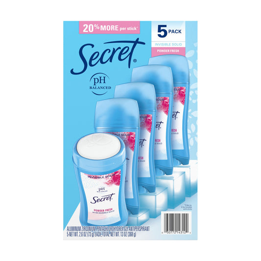 secret-invisible-solid-antiperspirant-and-deodorant---powder-fresh-5-pk